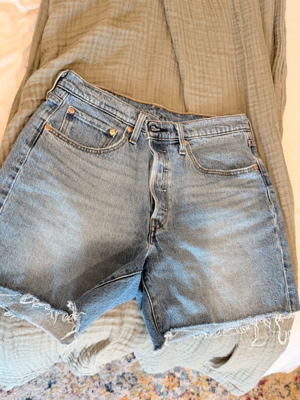 Levi's 501 Light Blue Button-Fly Jeans